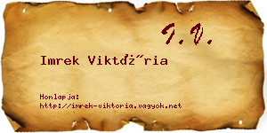 Imrek Viktória névjegykártya